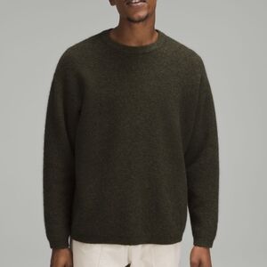 lululemon athletica Men's Crewneck Sweater in Dark Olive Alpaca Wool-Blend